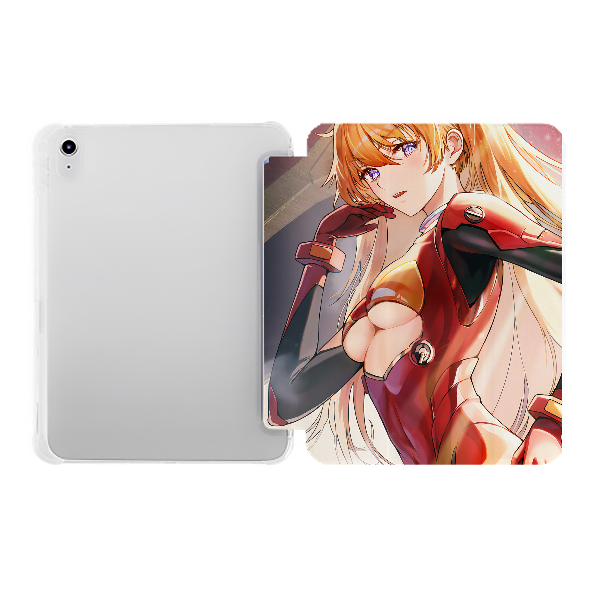 （画像用） EVA 新世紀エヴァンゲリオン IPad ケース ペン収納付き 三つ折りスタンド PUレザー×シリコン 対応機種9.5/10.5/10.9インチ